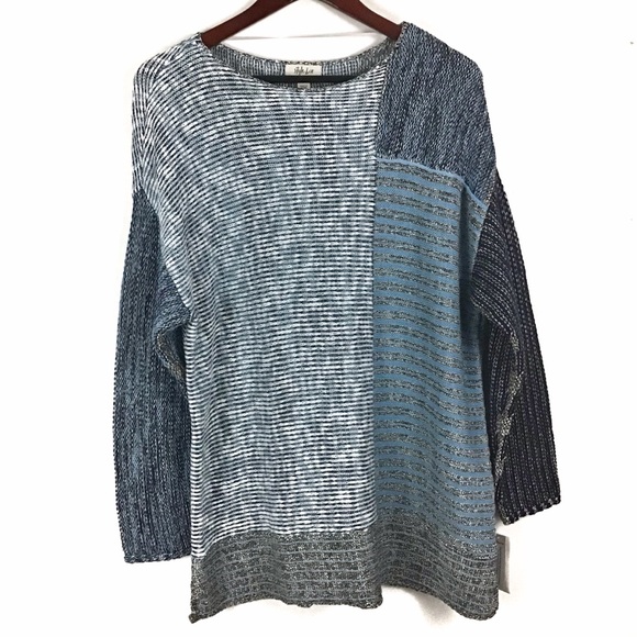 Style & Co Macy's Plus Colorblock Tunic Sweater - Picture 3 of 4